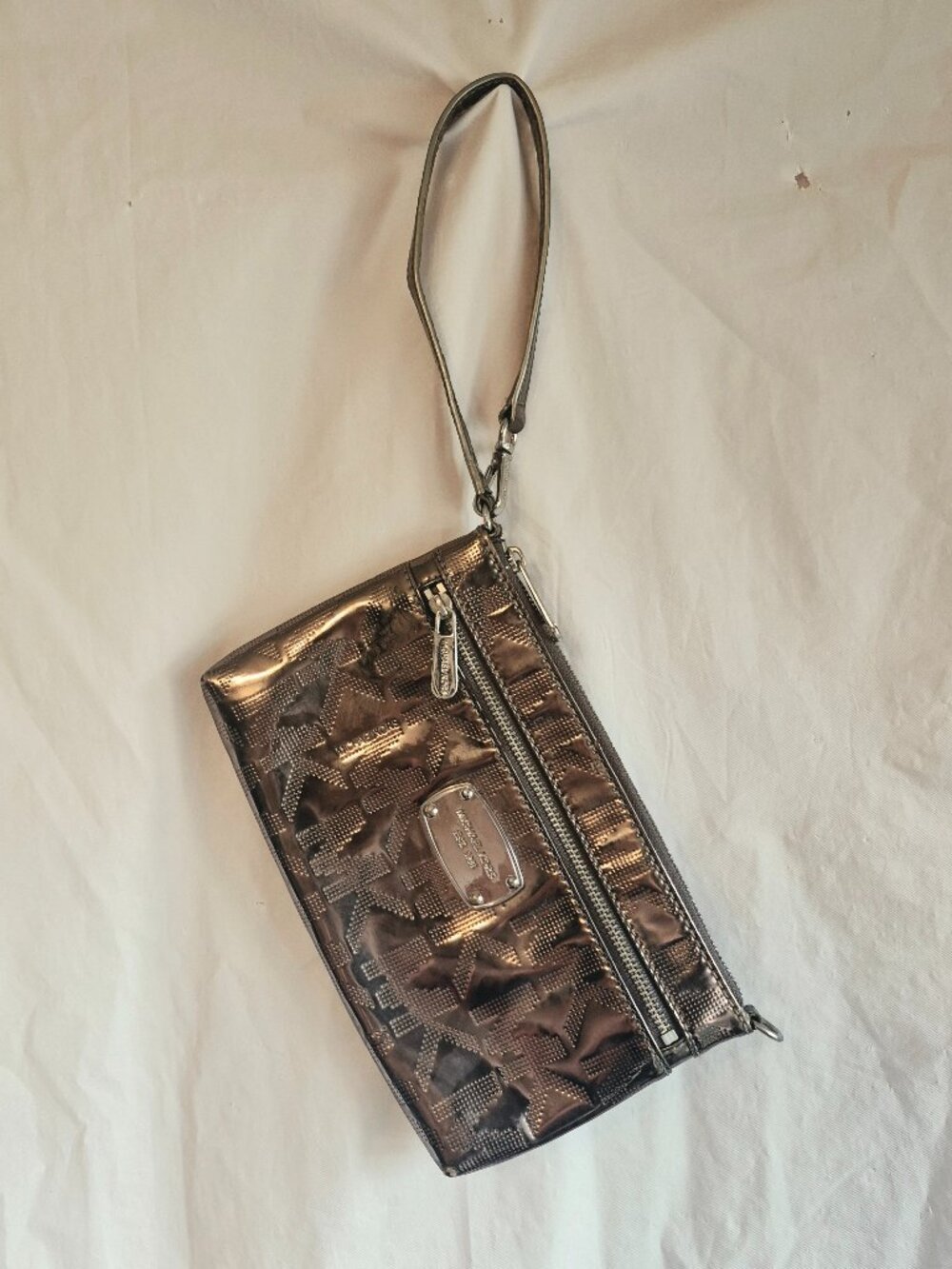 Michael Kors Gold Jet Set Metallic Wristlet Purse